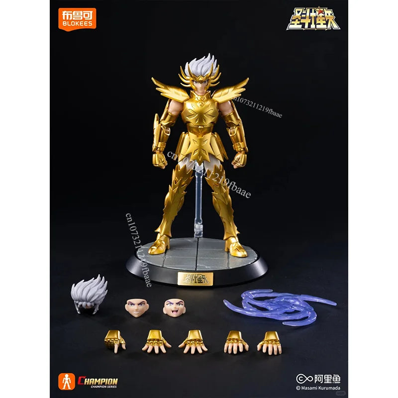 Genuine Saint Seiya Shiryu Action Figure Shura Toy Death Mask Assembly Model Kit Champion Class Doll Gift