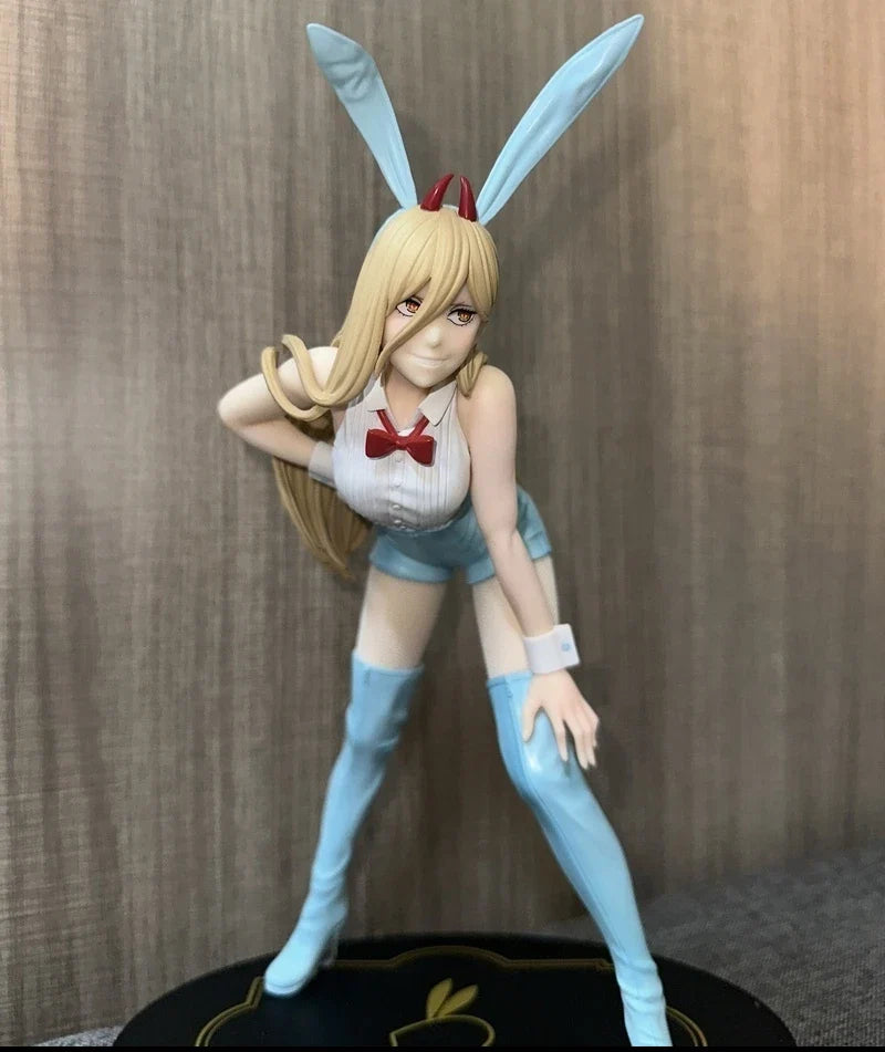 Furyu Chainsaw Man Makima Red Bunny PVC Model Anime Collectible Figure Power Blue Version Bicute Bunnies in Stock Action Toy