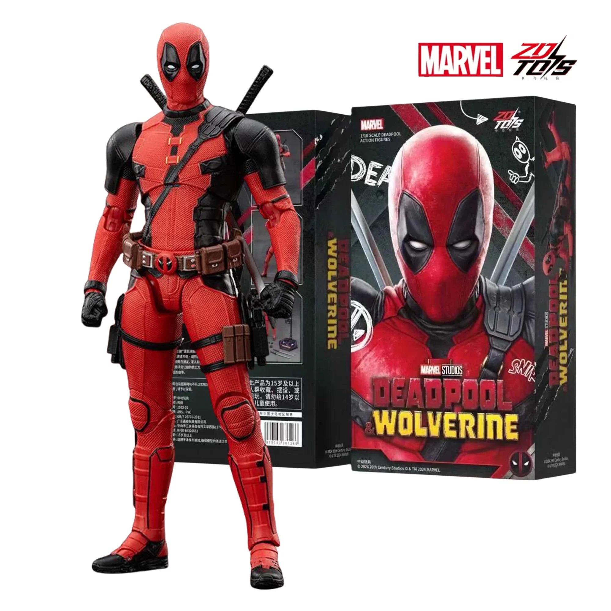 ZD Toys Deadpool & Wolverine Action Figure Deadpool 3 Movie Figure Toy Deadpool & Friend Collection Mode Statue Christmas Toys