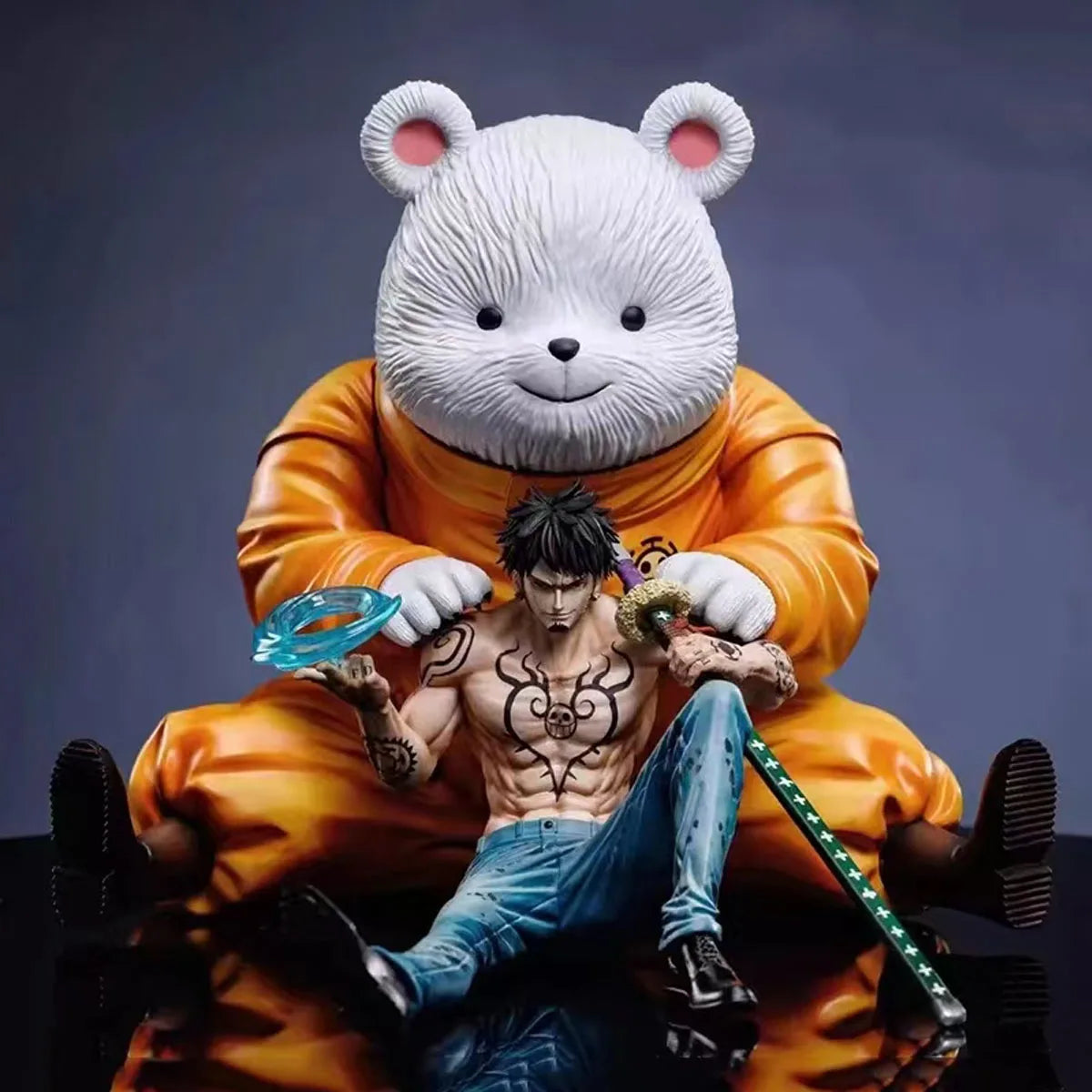 One Piece Anime Figurine Sitting Posture Trafalgar Law Operation Room Action Figures Pvc Model Collection Decoration Toys Gift