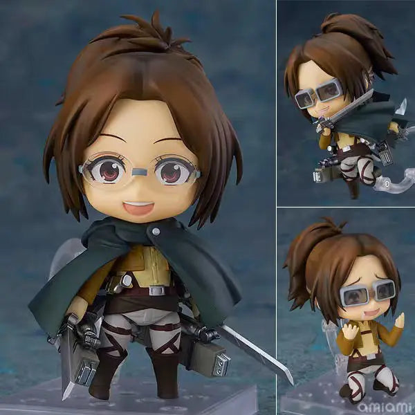 Attack on Titan 365 Mikasa Ackerman Captain Levi Q version clay boxed figure ornament animation doll toy movable figure
