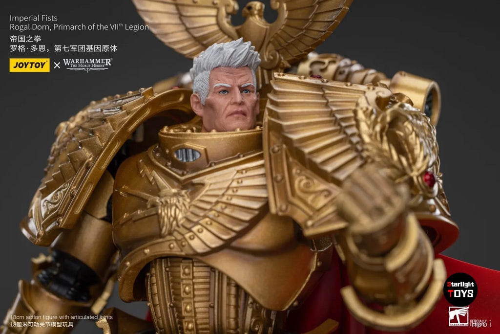 JOYTOY Warhammer 40K Imperial Fists Rogal Dorn Primarch of The Vll Legion Model Toy 1/18 Action Figure