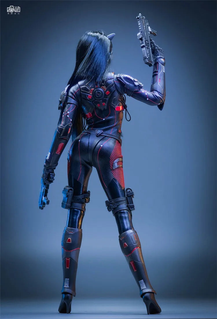 In Stock CS-007 1/6 Armor Edition Fox Girl Mobile Simulation Fox Tail 12'' Full Set Collectible Female Action Figure Model Toys