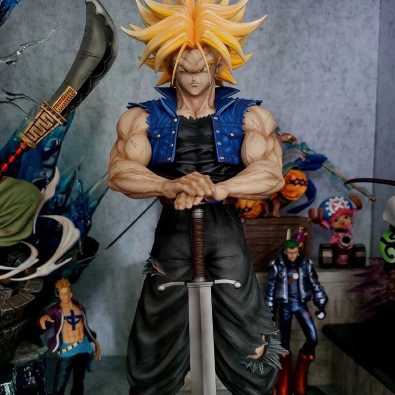 53cm JT Statue Dragon Ball Z 2% Trunks Torankusu Future Super Saiyan Large Size Action Figures Collection Mode Doll Toy Gift