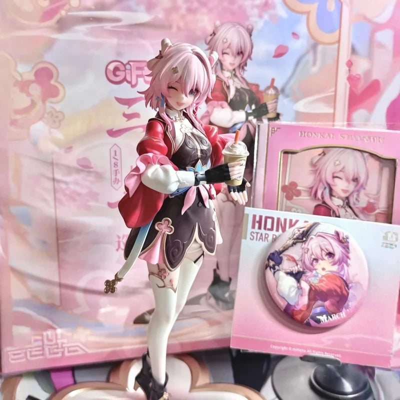 Myethos Honkai Star Rail March 7th Hunting Action Figure Original Collectible PVC Model Toy Cute Gift Desktop Ornament Decor