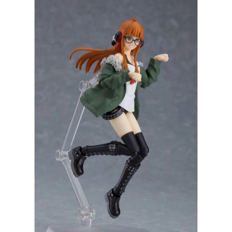 Max Factory Figma #434 Futaba Sakura-140mm Movable Doll PVC/ABS Material, Persona5 Style All-Ages Action Figurine for Anime Fans