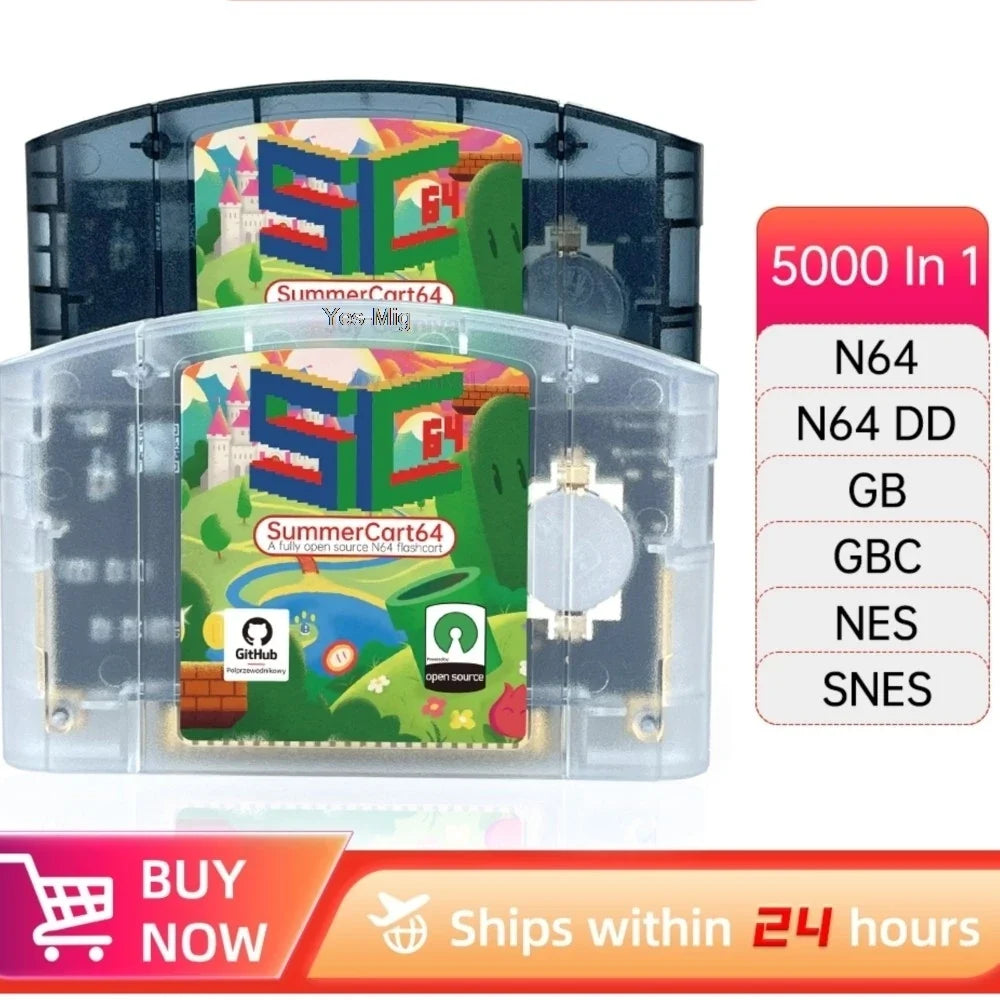 New SC64 Flashcart For Nintendo 64 Video Console Games SummerCart64 And 64DD Also Play GB/GBC/FC/SFC Games By Emulator