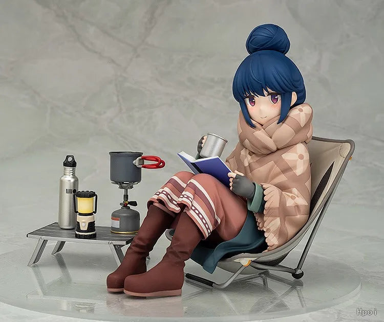 100% Original:Anime Yuru Camp Shima Rin camping outfit 1/7 PVC Action Figure Anime Figure Model Toys Figure Collection Doll Gift