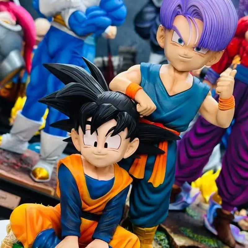 In Stock Dragon Ball Z Son Goten Trunks Figure Super Saiyan Action Figures Pvc Statue Collection Model Toys Gifts Genuine