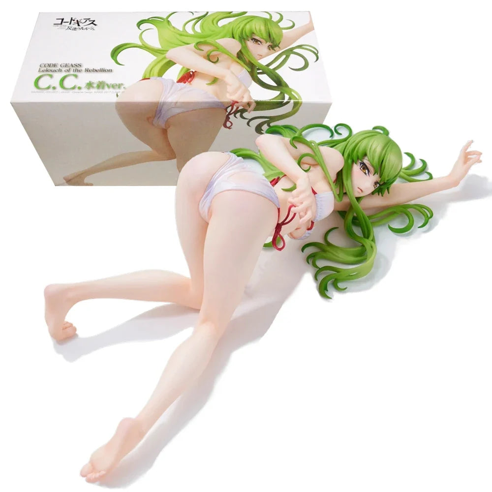 28CM Anime Character C.C. Figure CODE GEASS Lelouch of the Rebellion Toy C.C. Model Doll Swimsuit Ver Action Figure PVC