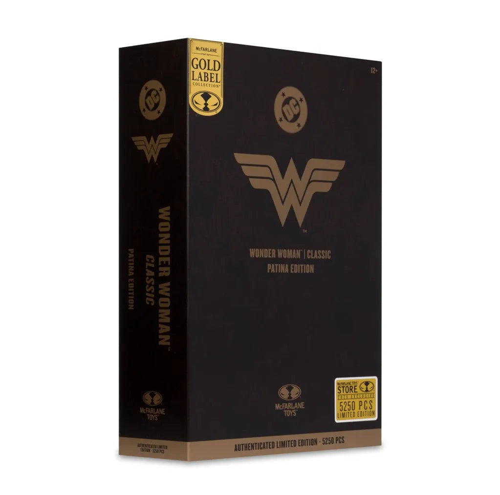 McFarlane Toys Classic Wonder Woman Patina 18cm Action Figures Gold Label DC Multiverse Model