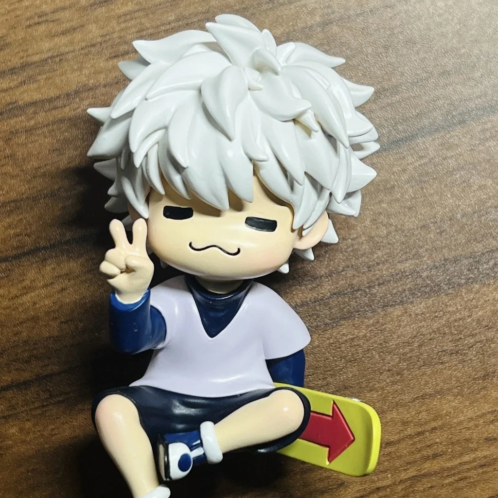 HUNTERxHUNTER Cartoon Q-Version Cat KILLUAZAOLDYECK Anime figure Doll Toys Desktop Ornament decor Collect Model Garage Kit Gifts