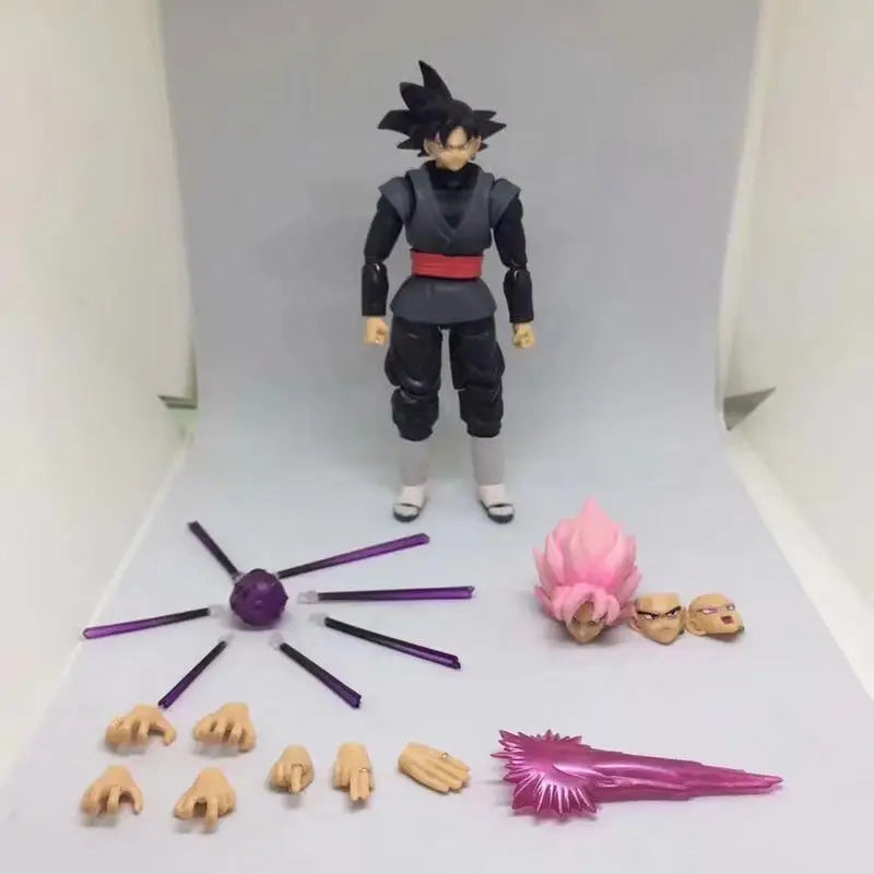New Dragon Ball Shf Black Goku Saiyan Zamasu Pink-Jointed Action Figure Model Figurine Anime Collection Decoration Model Toys