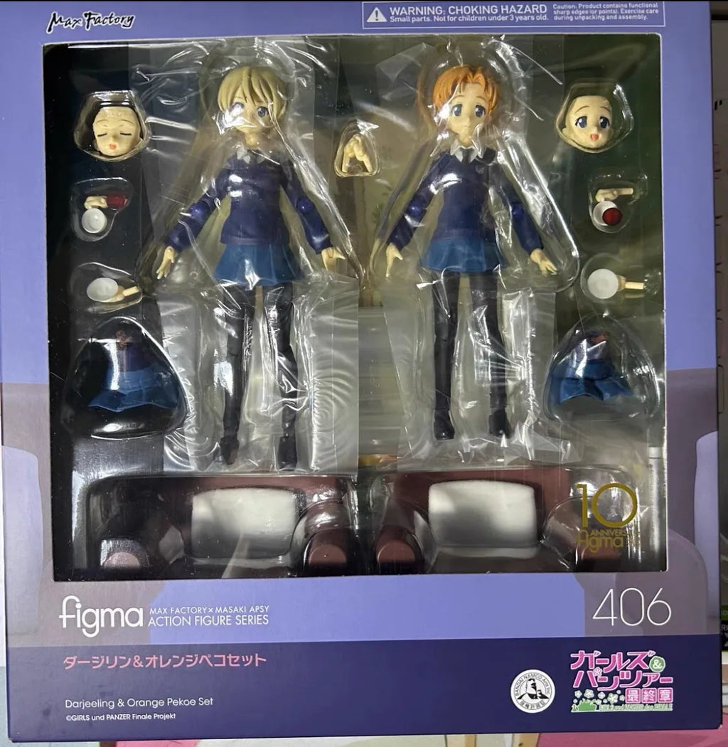 Vorrätig Original Max Factory Figma#406 Girls Und Panzer Der Film Darjeeling Anime Figuren Actionfiguren Spielzeug Geschenke Ornamente