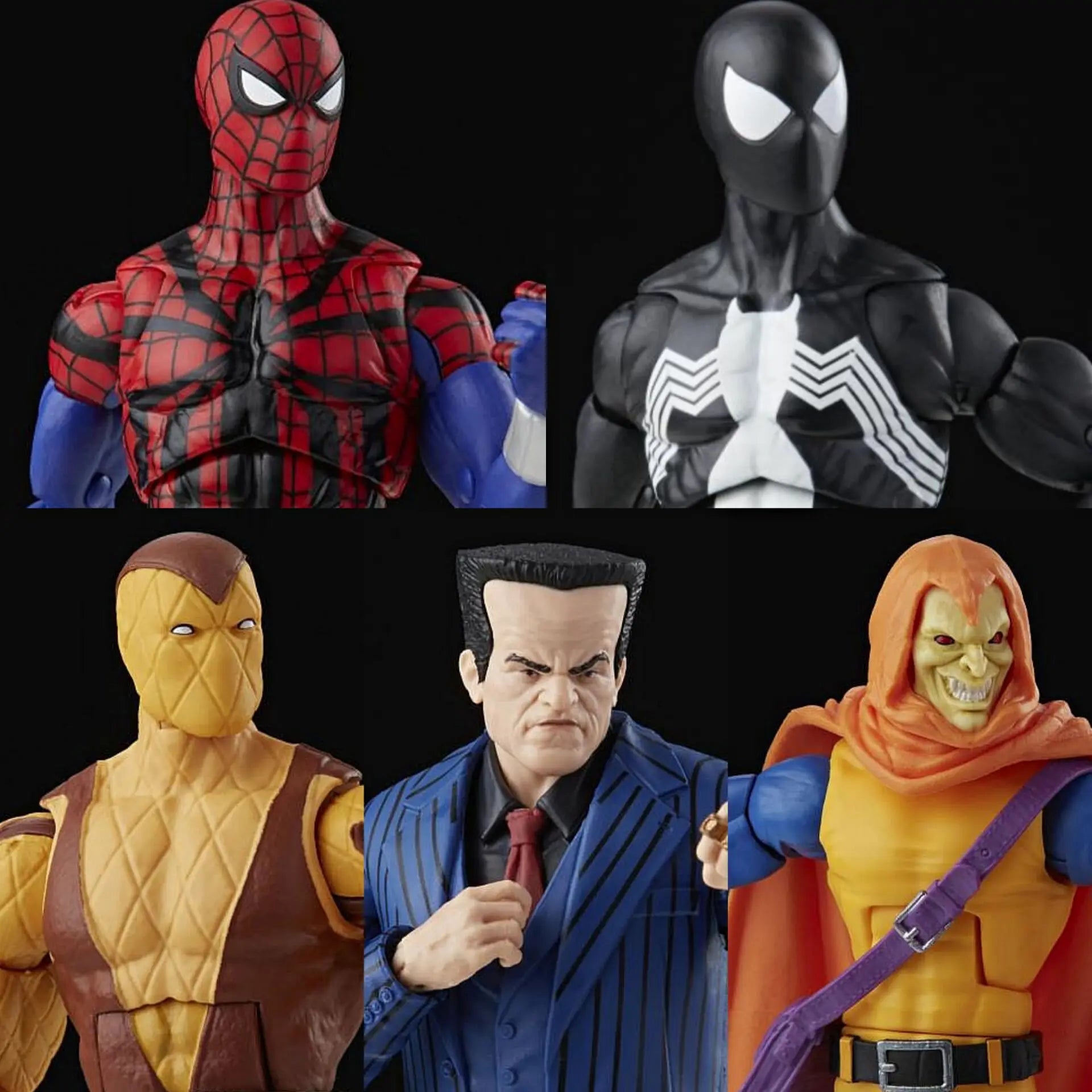 Marvel Legends Spiderman Retro Wave Ben Reilly Symbiote Hobgoblin Hammerhead Shocker 6" Loose Action Figure