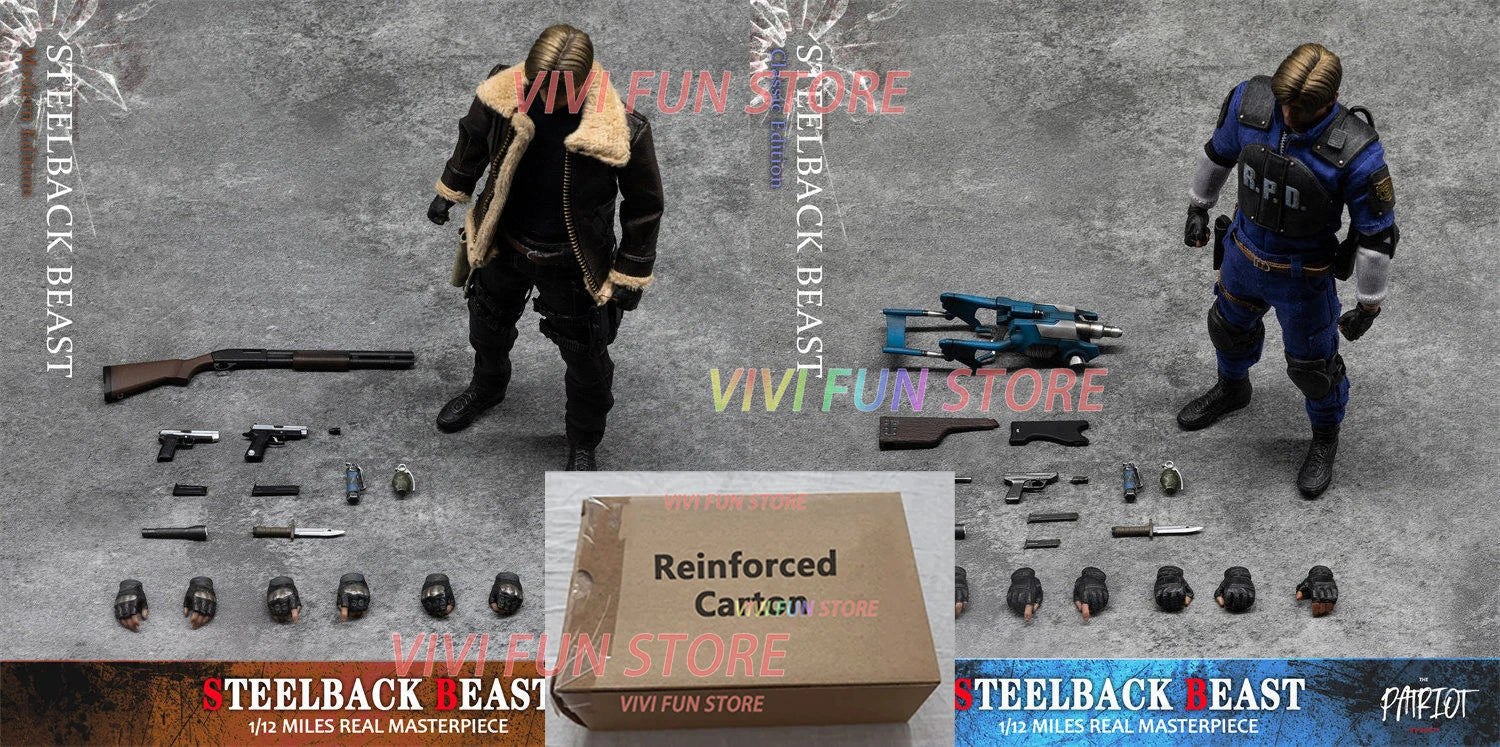 In Stock Originate Patriot Studio Leon STEELBACK BEAST 1/12 MILES REAL MASTERPIECE Movable Model Biohazard Game Toys