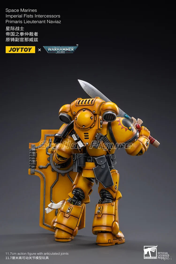 【SF】JOYTOY 1/18 Action Figure  Space Marines Imperial Fists Intercessors Primaris Lieutenant Naviaz Model Toys Gifts