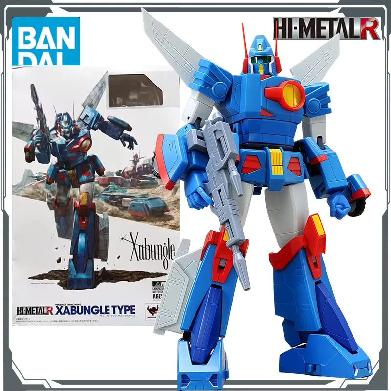 Bandai Original HI-METAL R Combat Mecha Zabungur Anime Action Figures Toys for Boys Christmas Gift Collectible Model Ornaments