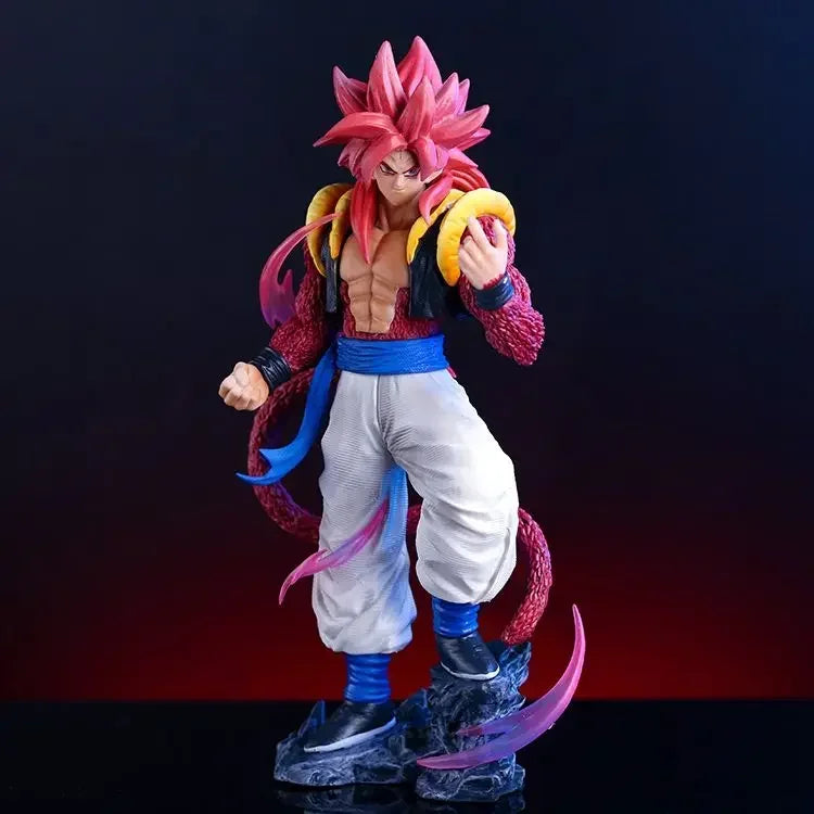 Dragon Ball Gogeta Super Saiyan 4 Action Figure 25cm Son Goku With Vegeta Combined Figurine Pvc Model Dolls Toys Gifts
