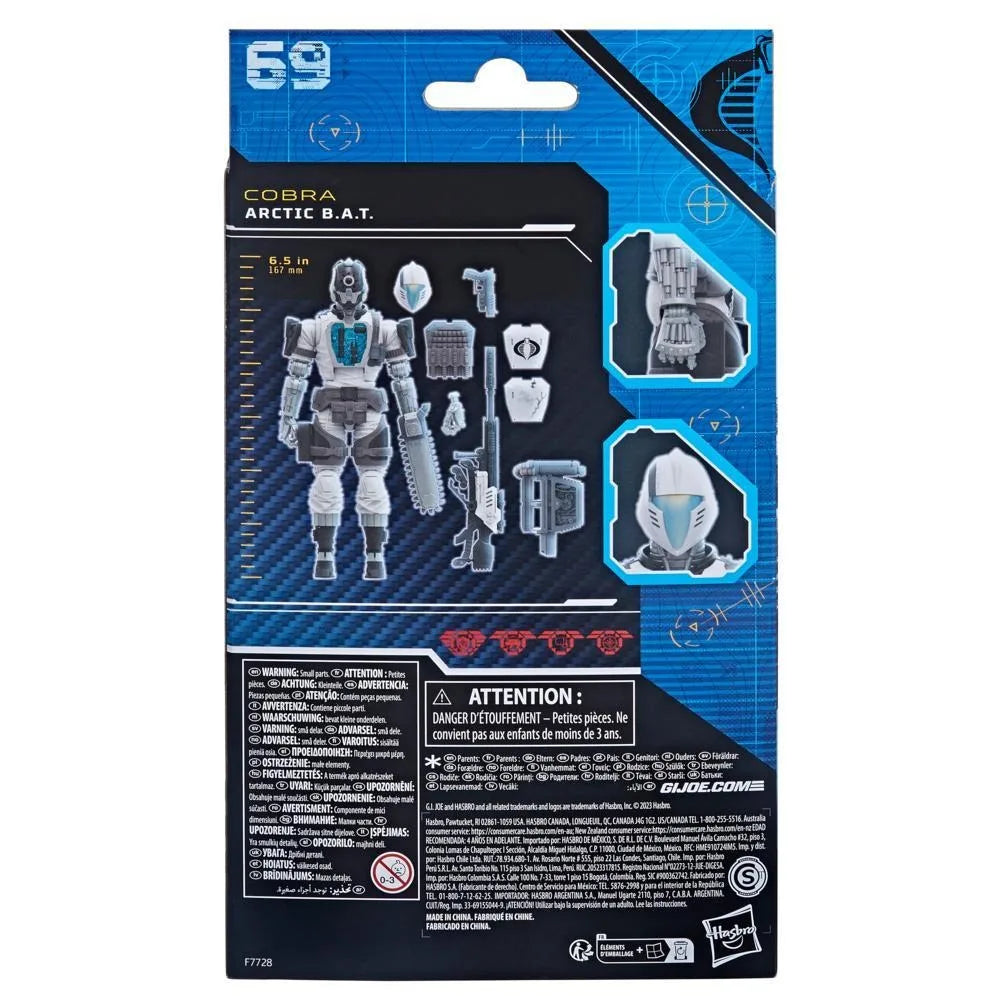 Original Hasbro G.I. Joe Classified Series Cobra #69 Arctic B.A.T. 6inch Action Figure Model Toy Collection Hobby Boys Gifts
