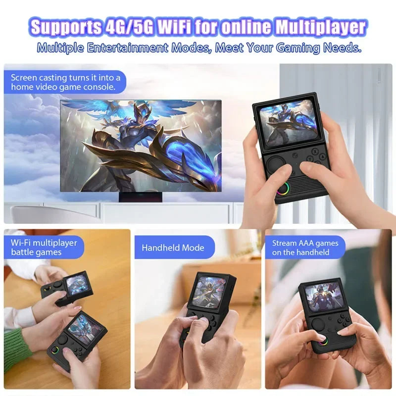 WDYQJE R36T Retro TV Handheld Game Console EmuELEC System 3.5" IPS Screen Portable Pocket Video Game Player children kids gift