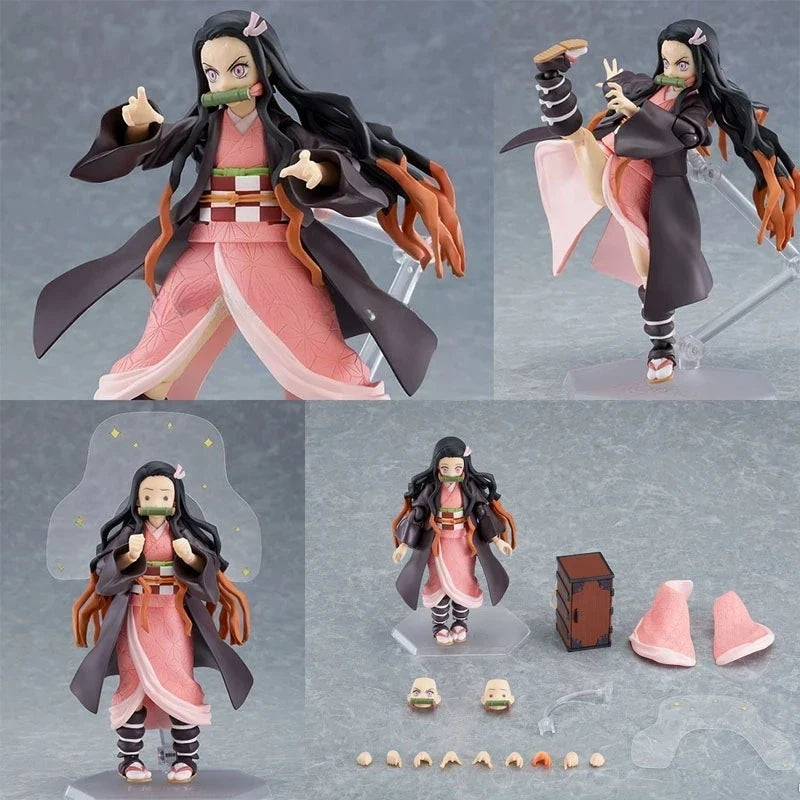 Demon Slayer Figures: Kyojuro Rengoku 553, Tanjiro Kamado 498, Nezuko Kamado 508, Zenitsu Agatsuma 522 — Anime Models, Desktop