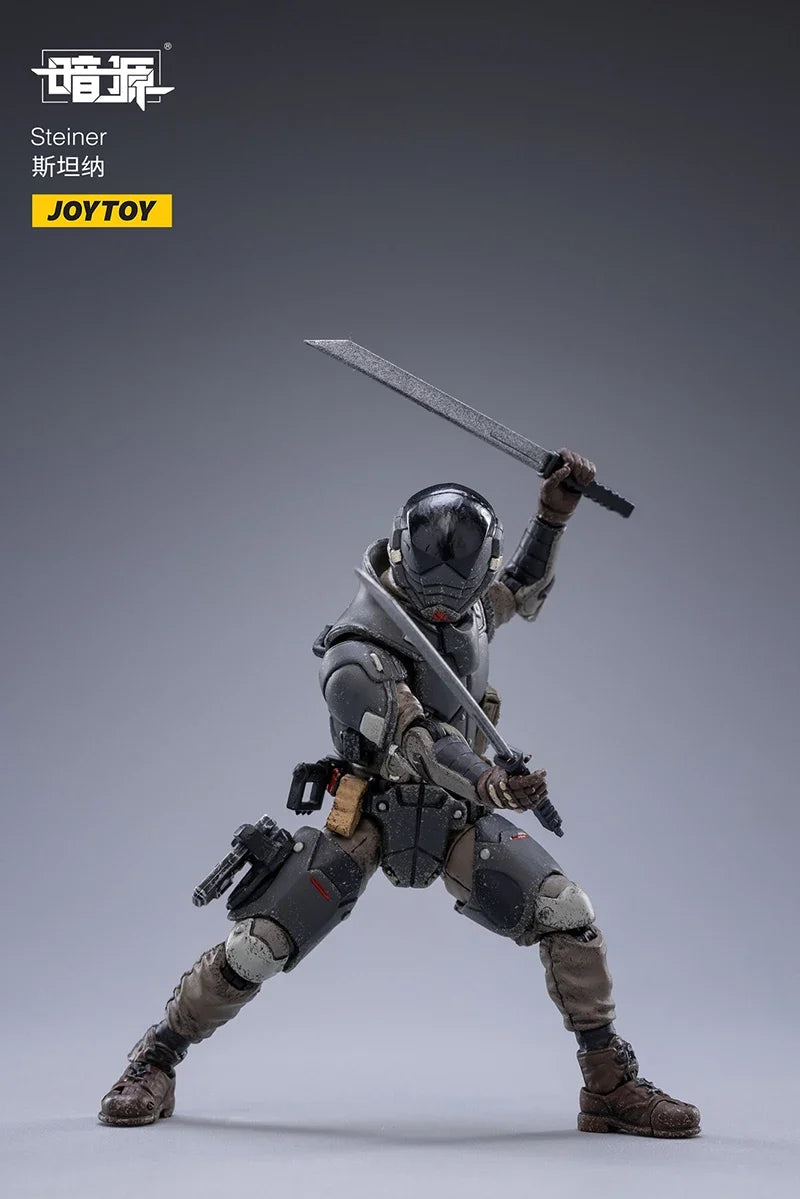 JOYTOY 1/18 Action Figure Dark Source Characters Trio Toy Soldiers Anime Figurines Military Model for Hobby Collection