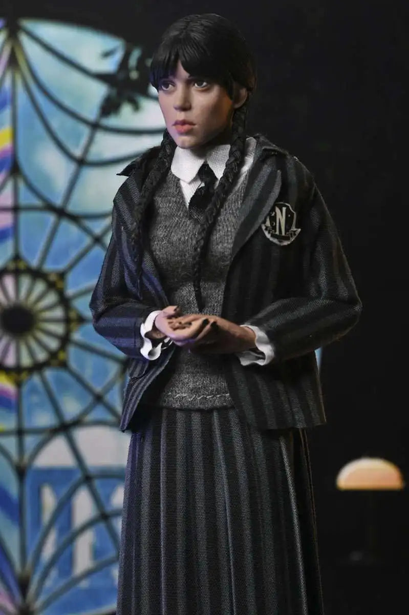 NECA 42420 Toys Wednesday Action Figures 2 Pack Wednesday Addams Nevermore Uniform And Enid 20 cm Action Figures Collection Doll