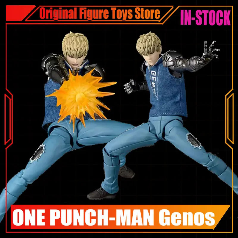 In Stock Original Kaiyodo One Punch Man Genos Action Figure Revoltech Amazing Yamaguchi Genos Toy Collection Model Xmas Gift