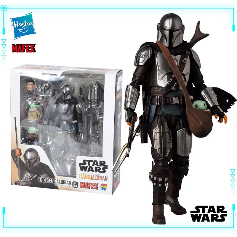Hasbro Original Genuine Medicom Toy Star Wars The Mandalorian Grogu Mandalorian Mafex No.200 Ver.2.0 Model Toys Action Figures