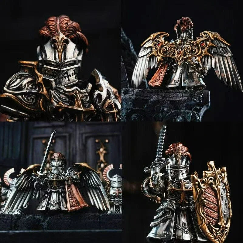 Paladin Crusaders Magnetic Detachable Metal Desktop Figurine Small Gifts Souvenirs Collectible Crusader Knight for Office Decor