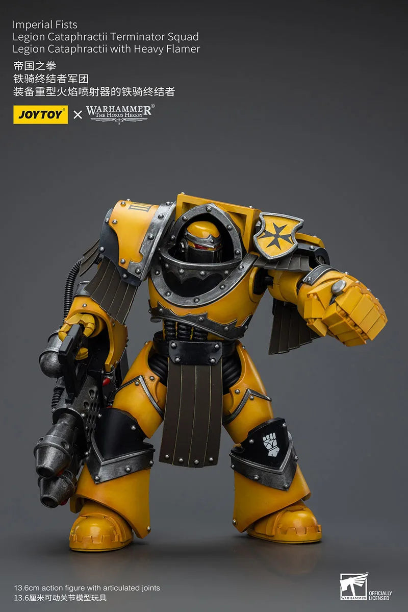 JOYTOY Warhammer 30K 1/18 Imperial Fists Legion Cataphractii Terminator Squad Action Figure Game Military Soldier Figurine Toy