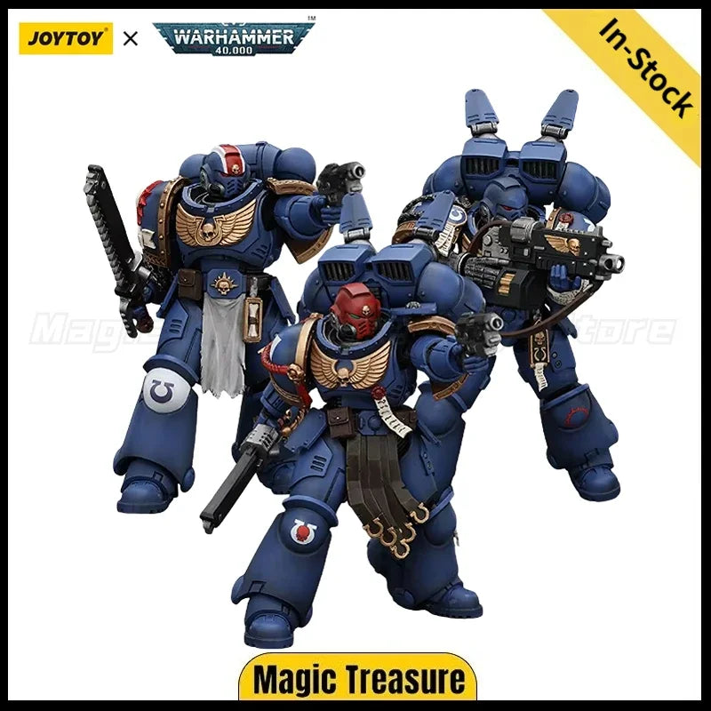 【In Stock】JOYTOY Warhammer 40K Ultramarines Lieutenant Titus Gadriel Chairon Anime Model Toys Collection 1/18 Action Figures