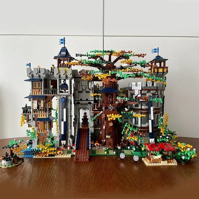 Military Fortress Model Moc Building Bricks Black Falcon's Castle 2023 Technology Blocks Gifts Christmas Toys DIY Sets Assembly