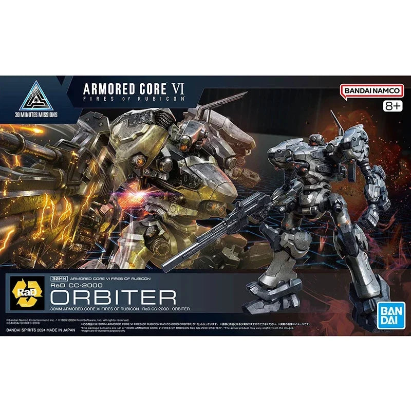 Bandai Genuine 30MM ARMORED CORE VI NIGHTFALL STEEL HAZE BD-011 MELANDER Liger Tail CC-2000 ORBITER Anime Figure Assembly Model