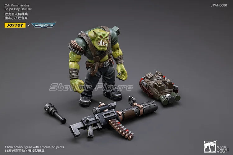 【SF】JOYTOY 1/18 Action Figure Ork Kommandos Snipa Boy Balrukk Model Toys Gifts Collection Ornaments