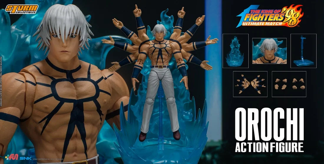 【In Stock】Original STORM TOYS SKKF04 YL BK THE KING OF FIGHTERS '98 Orochi 1/12 Action Figure Ornament Model Collection