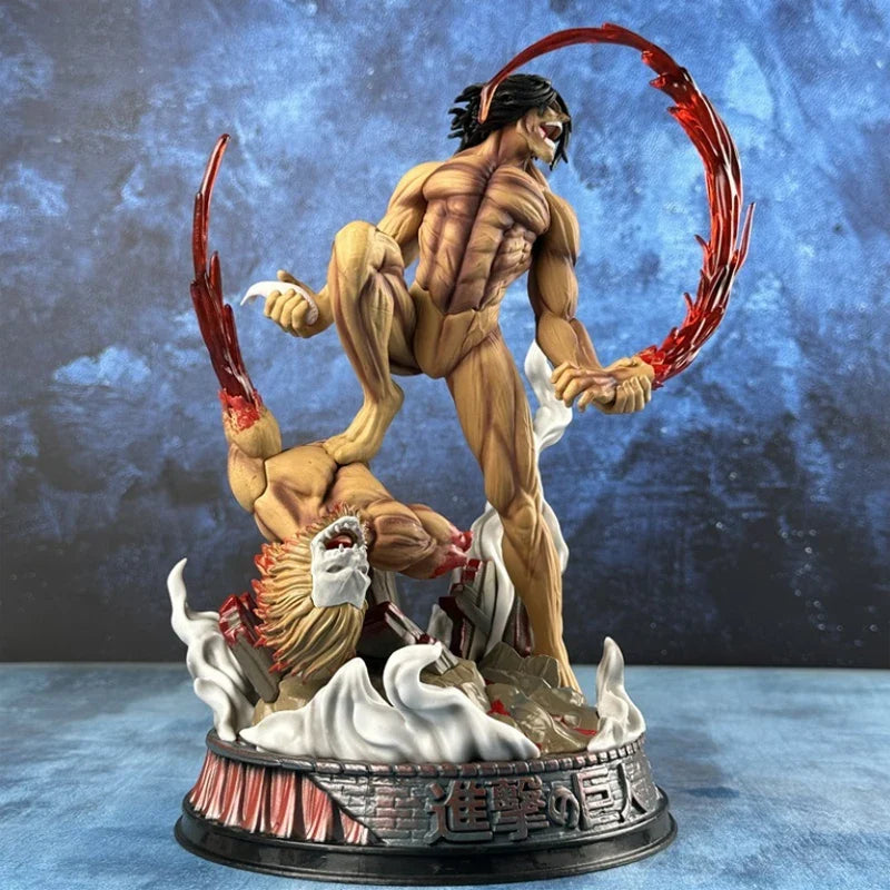 Attack On Titan The Armored Titan Eren Jager Anime ction Figure Model Pvc Statue Doll Ornament Toys Gift 29CM