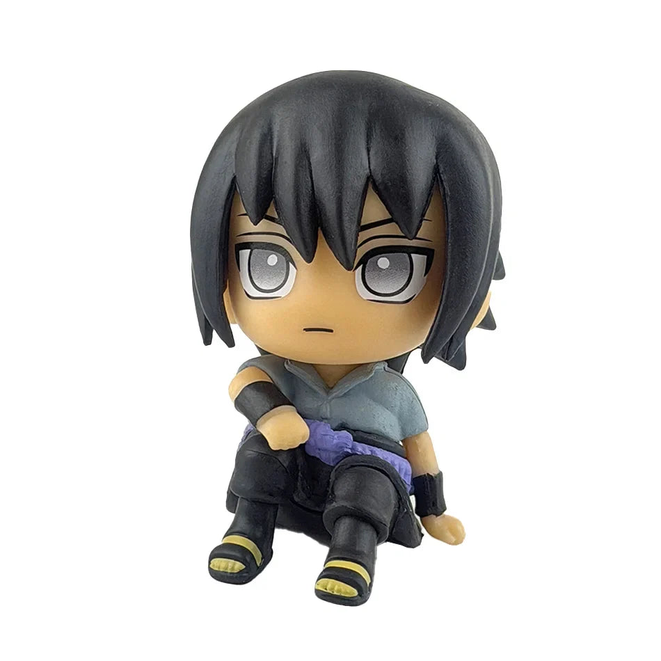 9cm Naruto Anime Figure Naruto Kakashi Action Figure Q Version Kawaii Sasuke Itachi Figurine Car Decoration Collection Model Toy