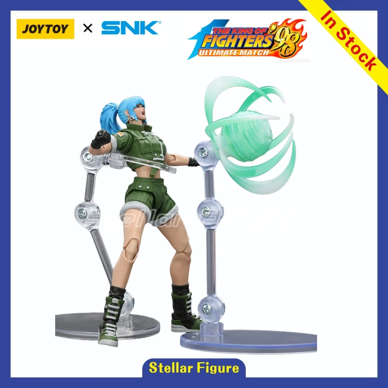 【SF】JOYTOY SNK 1/18 Action Figure KOF'98UM Ikari Warriors Team Leona Heidern Model Toys Gifts Collection Ornaments