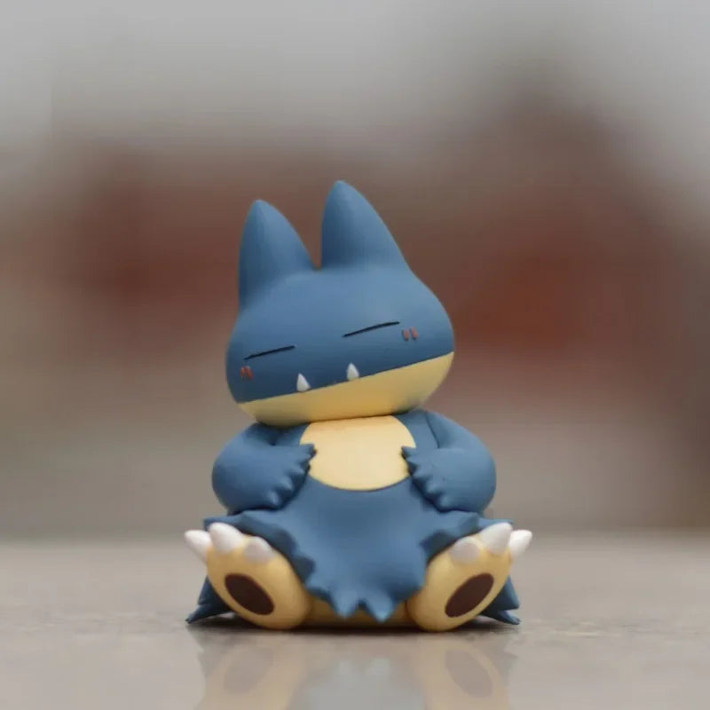 Pokemon Sleeping Version Figure Set Psyduck & Snorlax, Cute 6-7cm Desk Model for Collection Decoration