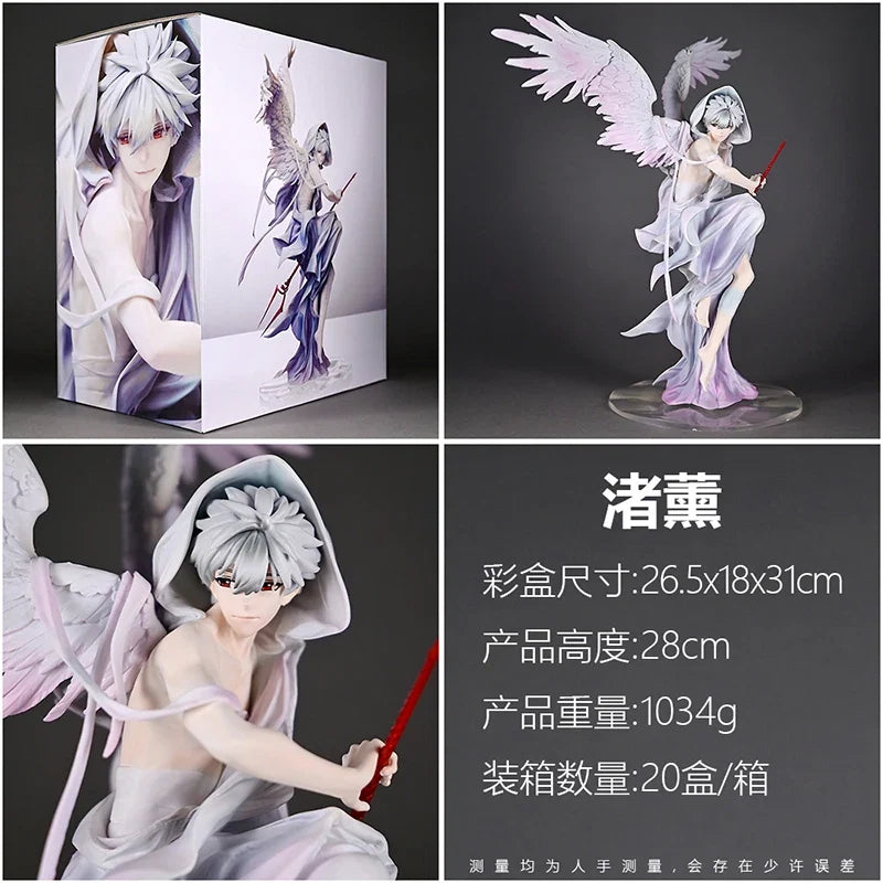 28cm Nagisa Kaworu With Wings Anime Figures Pvc Toy Game Collection Model Doll Desktop Decoration Gift