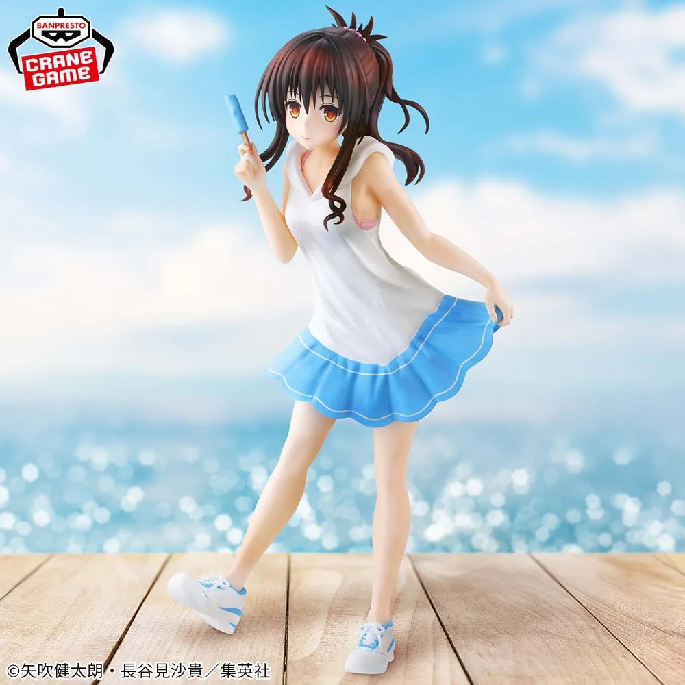 In Stock Bandai Original Genuine Banpresto Anime To Love-Ru Darkness Glitter&Glamours Yuuki Mikan 21cm Model Toy Figures Gift