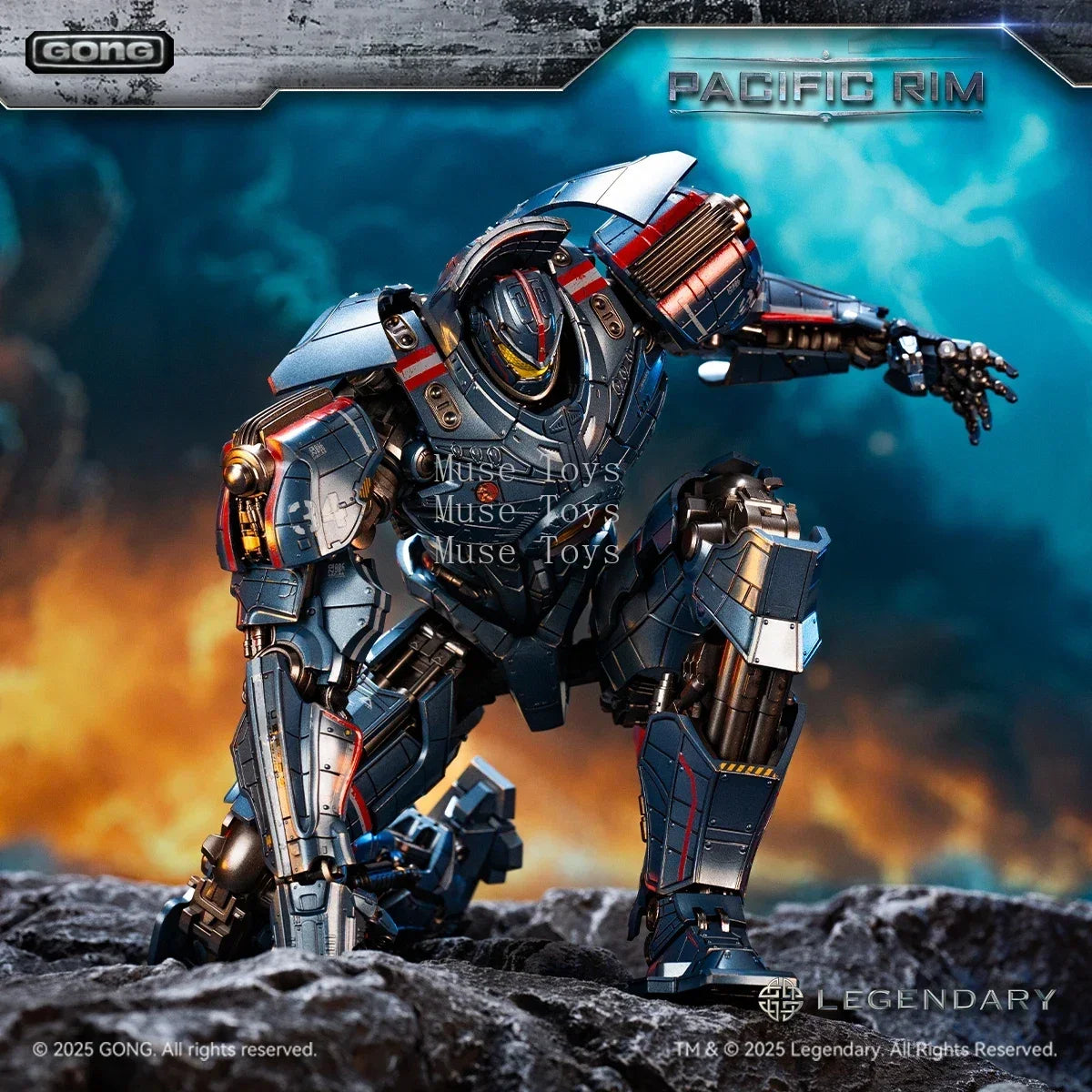【 In stock 】GONG Pacific Rim Gipsy Danger 25CM 10-inch Alloy Action Figures Toy Gift Collection