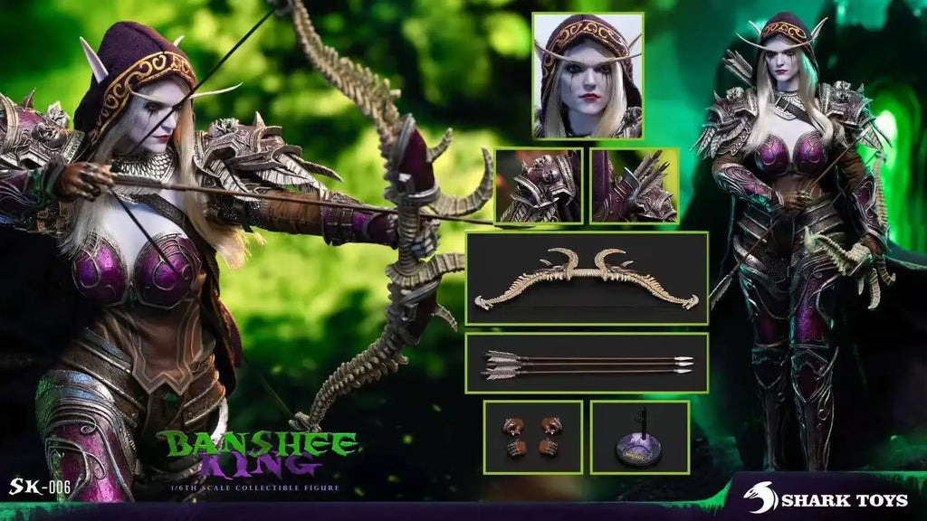 【In Stock】SHARK TOYS SK-006 World of Warcraft Sylvanas Windrunner 1/6 Scale Action Figure Model Collection