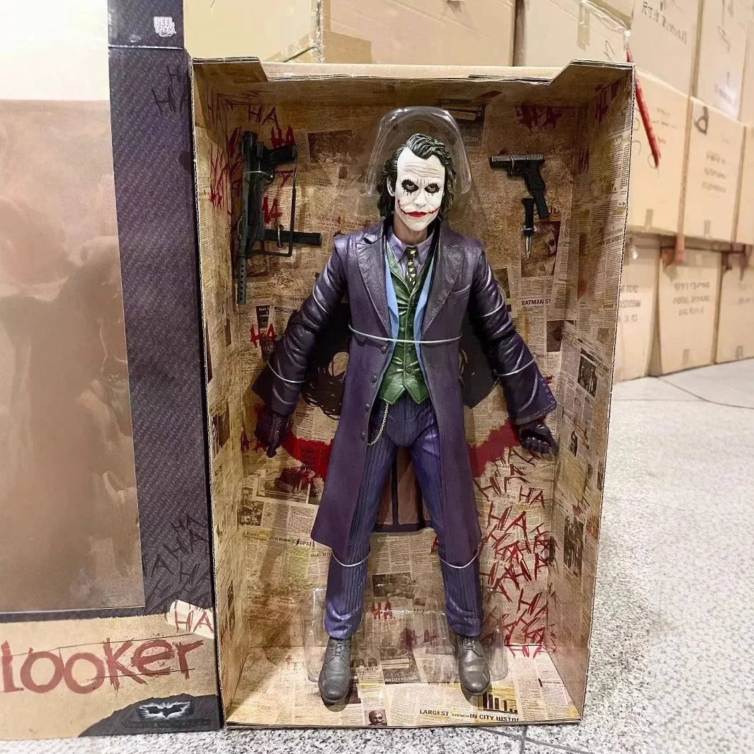 The Dark Knight Movie 18" (40cm) Joker Heath Ledger NECA 1/4 Scale Action Figure  Boxed Collectible Model, Super-Sized Poseable