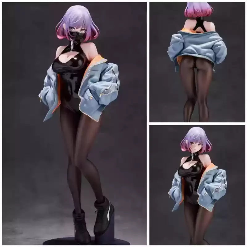 25cm Anime Figures Luna Sneakers High Slit Mask Style 2d Beautiful Girl Pvc Action Figure Desktop Ornament Collectible Toys Gift