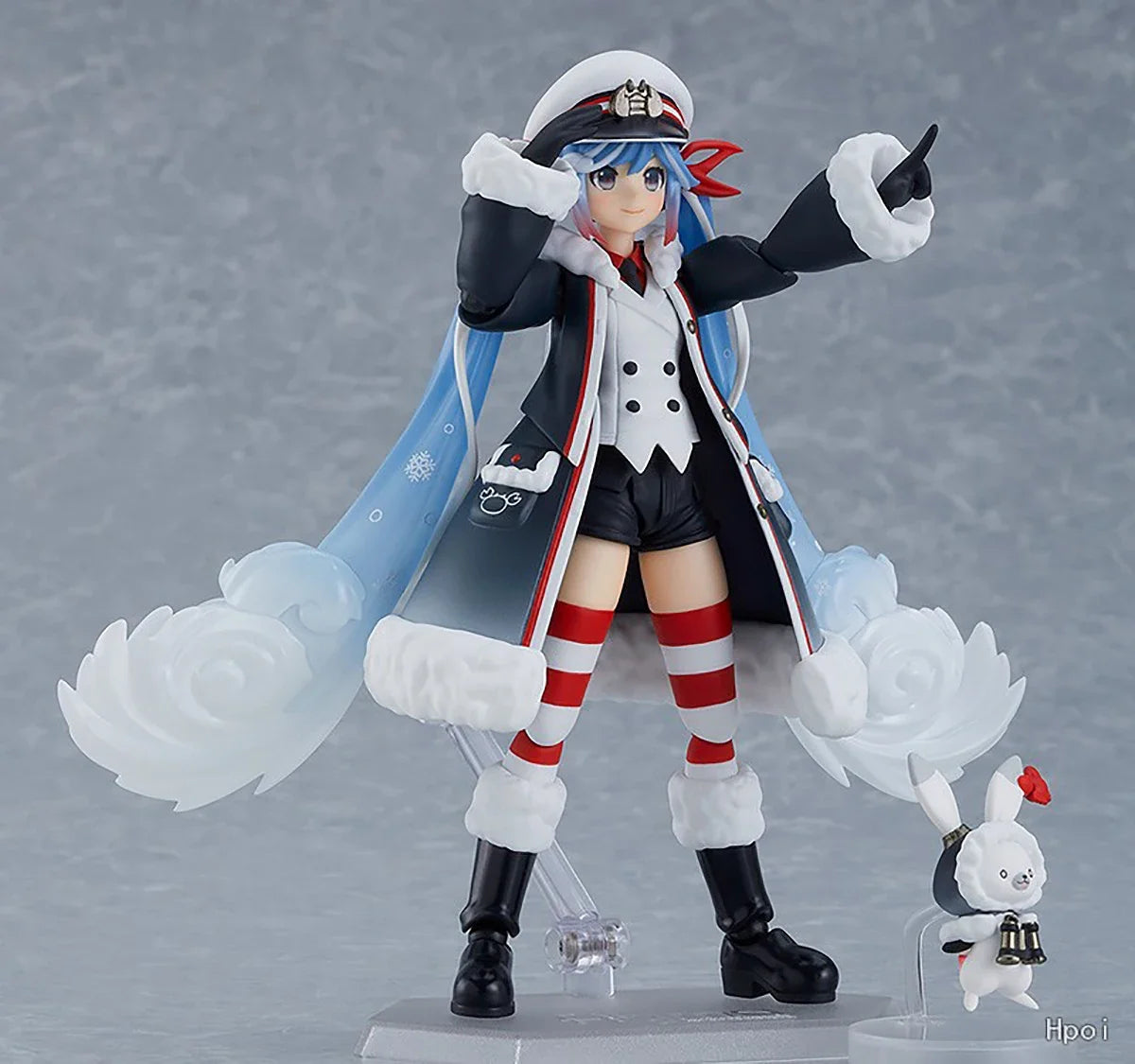 Original Genuine Max Factory Action/Dolls Figma (#EX-066) Vocaloid Hatsune Miku Rabbit Yukine Snow Grand Voyage Ver. H=130mm