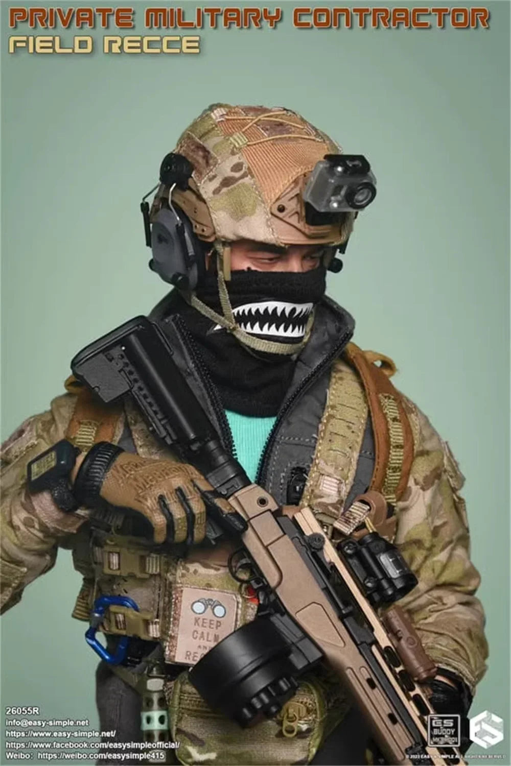 1/6th Easy&Simple ES 26055R PMC Soldier Doll Operation Unit Full Set Moveable Action Figure Gift For Fans Collect About 12"