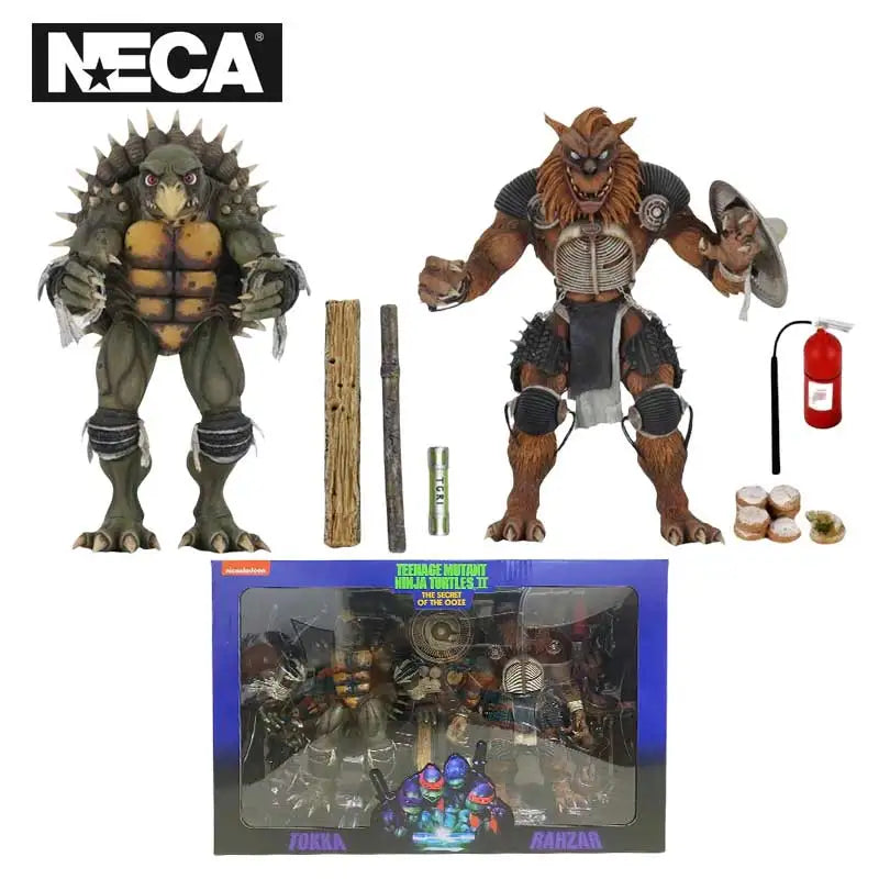 NECA 54127 Toys Teenage Mutant Ninja Turtles The Secret Of The Ooze Tokka & Rahzar 2 Pack 18 cm Action Figure Original Doll TMNT